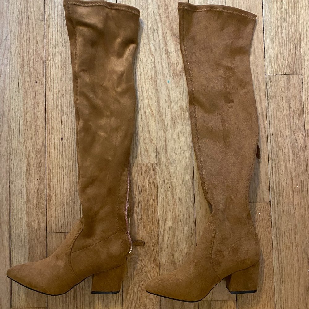 NEW Goodnight Macaroon Suede Over the Knee Boots
